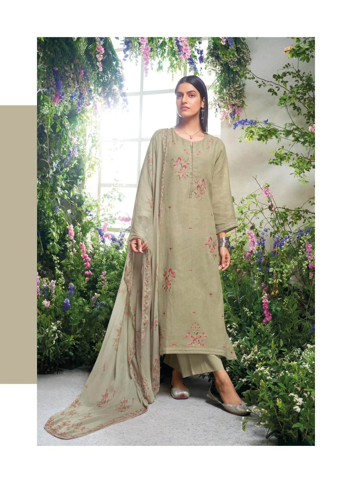 Ganga Shelah Premium Pure Linen Solid Color Wholesale Fancy Salwar Suit Catalog — Wholesale Salwar Suits, Ganga wholesale from Surat - Gallery Image 4
